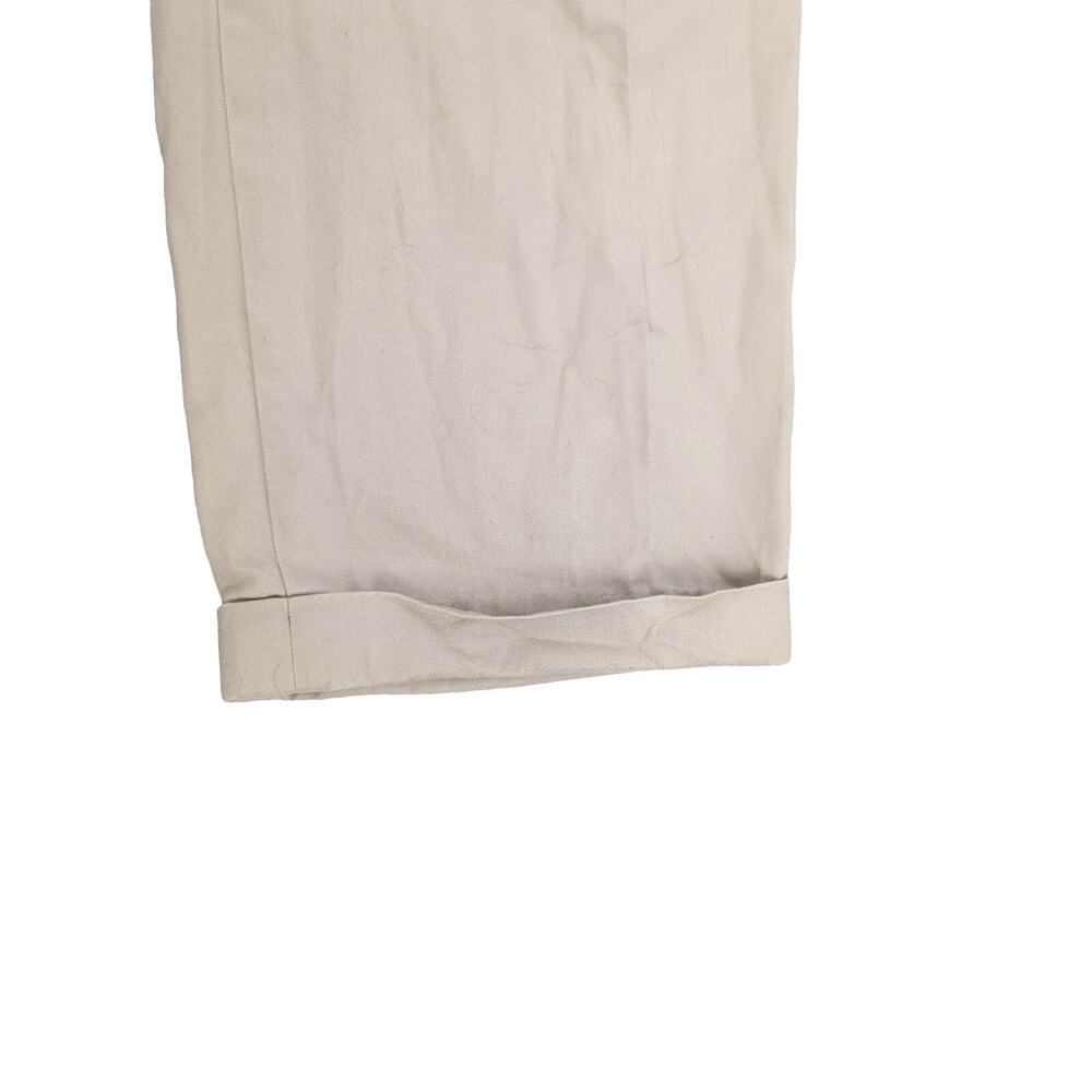 EUC Brooks Brothers White Cotton Pleated Dress Pants Mens 35x29 Dry Clean Cuffed - Picture 5 of 13